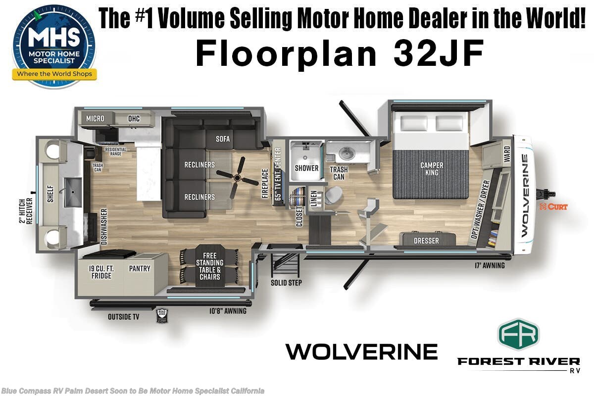 2027 Forest River Wolverine 32JF - New Fifth Wheel For Sale by Blue Compass RV Palm Desert Soon to Be Motor Home Specialist California in Palm Desert, California features Slideout