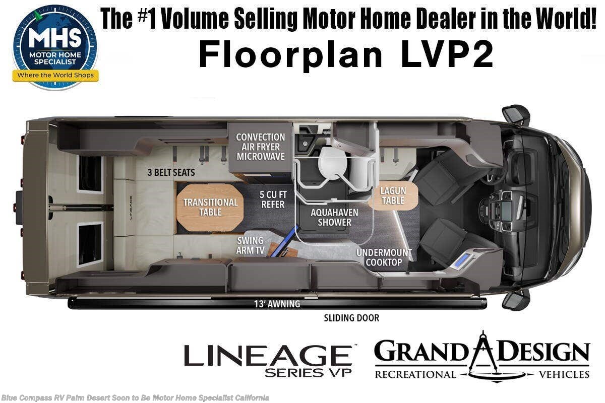2027 Grand Design Lineage Series VP LVP2 - New Class B For Sale by Blue Compass RV Palm Desert Soon to Be Motor Home Specialist California in Palm Desert, California