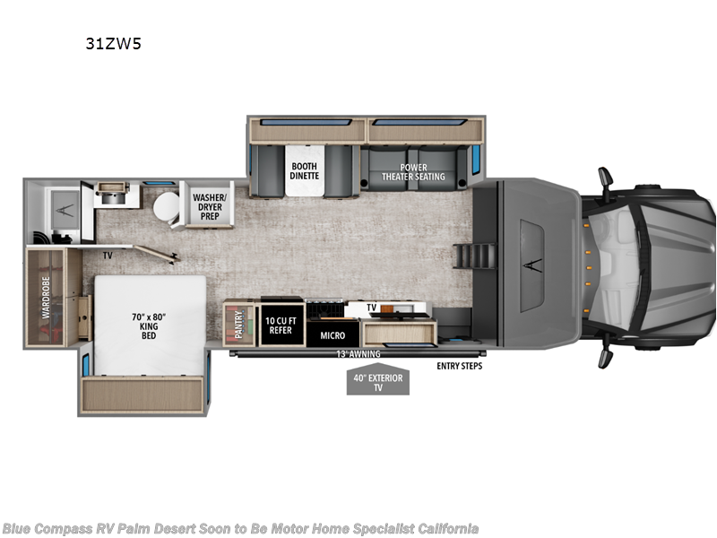 Floorplan of 2027 Grand Design Lineage Series F 31ZW5