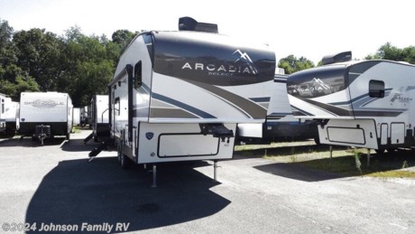 &lt;h3&gt;2024 Keystone RV Arcadia Select 21SRK&lt;/h3&gt;
&lt;p&gt;Experience Arcadia&#39;s iconic style and cutting-edge innovation through our latest collection of shorter fifth wheel floorplans. Crafted to optimize living space and practicality, these compact models redefine spaciousness and comfort. Arcadia Select gives you everything you need for epic road trips without breaking the bank.&lt;/p&gt;
&lt;p&gt;&lt;strong&gt;Features&lt;/strong&gt;&lt;/p&gt;
&lt;p&gt;&lt;strong&gt;Interior&lt;/strong&gt;&lt;br&gt;Tall slide out for added comfort and head room&lt;br&gt;Residential roman shades throughout&lt;br&gt;Theater seat&lt;br&gt;5,100 BTU electric fireplace with thermostat control and remote&lt;br&gt;Residential hardware and hidden hinges on cabinet doors&lt;br&gt;Seamless, pressed countertops&lt;br&gt;Stainless steel undermount kitchen sink&lt;br&gt;High-rise chef&amp;rsquo;s faucet and sprayer&lt;br&gt;Large U-Dinette&lt;br&gt;Booth dinette w/ wall-mounted&lt;br&gt;Free-standing table &amp;amp; chairs&lt;br&gt;(2) 30 lb. LP tanks&lt;br&gt;Blade Pure&amp;trade; 15K BTU ducted ultra quiet Coleman Mach Q-Series A/C &lt;br&gt;&amp;amp; residential filter&lt;br&gt;Blade Pure&amp;trade; 13.5K BTU ducted ultra quiet Coleman Mach Q-Series &amp;amp; &lt;br&gt;residential filter in bedroom&lt;br&gt;0.9 cu. ft. microwave&lt;br&gt;21&quot; Furrion&amp;reg; range w/ Piezo ignition and glass stovetop cover&lt;br&gt;LED interior and exterior lighting&lt;br&gt;10 Cu. Ft. 12-Volt &quot;Solar Friendly&quot; Refrigerator w/dent resistant &lt;br&gt;doors&lt;br&gt;&quot;On Demand&quot; tankless water heater&lt;br&gt;Tinted safety glass windows&lt;br&gt;Breakaway switch&lt;br&gt;GFI receptacles&lt;br&gt;Carbon monoxide detector&lt;br&gt;Smoke detector&lt;br&gt;Propane gas leak detector&lt;br&gt;Fire extinguisher&lt;/p&gt;
&lt;p&gt;&lt;strong&gt;Exterior&lt;/strong&gt;&lt;br&gt;Structural I-beam frame w/ stamped steel cross-members &amp;amp; outriggers&lt;br&gt;Revolutionary NGC2&amp;trade; Next Generation Crawlspace Chassis&lt;br&gt;Dexter E-Z Lube bearing lubrication system&lt;br&gt;Dexter Nev-R-Adjust electric brake system&lt;br&gt;Dexter 6000 lb leaf spring axles with 5 year limited warranty&lt;br&gt;Curt&amp;reg; rubberized equalization suspension system&lt;br&gt;Curt&amp;reg; greasable suspension wet bolts w/ bronze bushings&lt;br&gt;Curt&amp;reg; HD 1/2&quot; thick axle links&lt;br&gt;Curt&amp;reg; upgraded ARV hitch pin&lt;br&gt;Laminated sidewalls with 5 sided aluminum superstructure&lt;br&gt;Automotive-grade painted fiberglass front cap w/ KeyShield&amp;trade; protection &lt;br&gt;&amp;amp; amber LED lights&lt;br&gt;AlphaPLY roof membrane w/ Limited Lifetime warranty&lt;br&gt;CSA construction and seal&lt;br&gt;One-piece, heated and enclosed polypropylene underbelly&lt;br&gt;Aluminum wheels and full size spare tire&lt;br&gt;Electric four-point auto leveling system&lt;br&gt;Friction hinge entry door&lt;br&gt;LCI&amp;reg; SolidStep&amp;reg; on main entry&lt;br&gt;Full pass through storage w/ slam-latch baggage doors&lt;br&gt;Rear observation prep&lt;br&gt;Battery disconnect&lt;br&gt;Convenience center&lt;br&gt;50 Amp electric, pre-wired and braced for ducted bedroom A/C option&lt;br&gt;Outside shower&lt;br&gt;Electric awning with gas strut arm&lt;br&gt;2&quot; accessory hitch with 300 lb. storage capacity&lt;/p&gt;