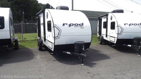 &lt;h3&gt;2024 Forest River R-Pod Classic RP-190C&lt;/h3&gt;&lt;strong&gt;r&amp;#8226;pod Travel Trailers and Expandable Hybrid Travel Trailers&lt;/strong&gt;&lt;p&gt;The r&amp;#8226;pod is the first of its kind to offer you affordable luxury at the lowest tow weight in its class. The r&amp;#8226;pod is a perfect example of &amp;#8220;form follows function,&amp;#8221; with its unique shape and construction!&lt;/p&gt;&lt;br&gt;&lt;br&gt;&lt;strong&gt;Features&lt;/strong&gt;    &lt;p&gt;&lt;strong&gt;Interior&lt;/strong&gt;&lt;br&gt;6&#39; 6&quot; Interior Height&lt;br&gt;Designer Carefree&amp;#174; flooring&lt;br&gt;Residential Style Shaker Cabinetry&lt;br&gt;Hardwood drawer fronts w/ full extension ball bearing drawer guides&lt;br&gt;Decorative window treatments&lt;br&gt;Shower Surround with Curtain&lt;br&gt;Mini blinds (where applicable)&lt;br&gt;Collapsible clothes hanger (where applicable)&lt;br&gt;Bathroom pocket organizers&lt;br&gt;Wood slideout fascia with corner blocks&lt;br&gt;Cosmic Graphite Interior D&#233;cor&lt;br&gt;Aluminum Bed Bases&lt;br&gt;Large Barrelled Black Stainless Steel Sink w/Sink Cover&lt;br&gt;Fireplace (Select Models)&lt;br&gt;Seamless Kitchen Countertops&lt;br&gt;Large Pantry (Select Models)&lt;br&gt;Accent Lighting (Select Models)&lt;br&gt;8 cu ft 12V Refrigerator (N/A RP-107, RP-153)&lt;br&gt;13.5K BTU air conditioner&lt;br&gt;Convection Microwave Oven&lt;br&gt;28&quot; 12V LED TV&lt;br&gt;Range Vent (select models)&lt;br&gt;Refrigerator (RP-107, RP-153)&lt;br&gt;Power Awning w/LED Light Strip (Select Models)&lt;br&gt;&lt;/p&gt;&lt;br&gt;  &lt;strong&gt;Exterior&lt;/strong&gt;&lt;br&gt;Outside Kitchen w/Flat Top Grill &amp;amp; Utility Tray (N/A RP-171)&lt;br&gt;Laminlux Exterior Azdel Fiberglass&lt;br&gt;Welded aluminum sidewalls and floor&lt;br&gt;Laminated sidewalls, floor and roof (select models)&lt;br&gt;One Piece Seamless fiberglass roof (select models)&lt;br&gt;Custom tinted safety glass windows&lt;br&gt;20 lb. LP tank with hard cover&lt;br&gt;Exterior 120V recept&lt;br&gt;License plate holder w/ light&lt;br&gt;Radius entrance and baggage doors&lt;br&gt;Double aluminum entry door step&lt;br&gt;Rear spoiler w/ LED clearance lights (select models)&lt;br&gt;TV &amp;amp; Stereo antenna&lt;br&gt;Black powder coated fender skirts with LED lights&lt;br&gt;Magnetic baggage door catches&lt;br&gt;Outside speakers&lt;br&gt;Schwintek&amp;#8482; slide out system&lt;br&gt;Window in entrance door&lt;br&gt;Tufflex PVC Roofing w/20 year warranty (select models)&lt;br&gt;Roof Ladder (select models)&lt;br&gt;All LED Exterior Lights&lt;br&gt;Bauer 7 Way Cord Keeper&lt;br&gt;Bauer Keyed Alike Key System&lt;br&gt;High Pressure Exterior Spray Port  http://www.johnsonrvs.com/--xInventoryDetail?id=14403186