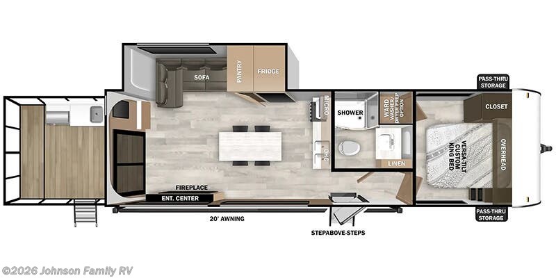 Floorplan of 2025 Forest River Salem 32VERANDA