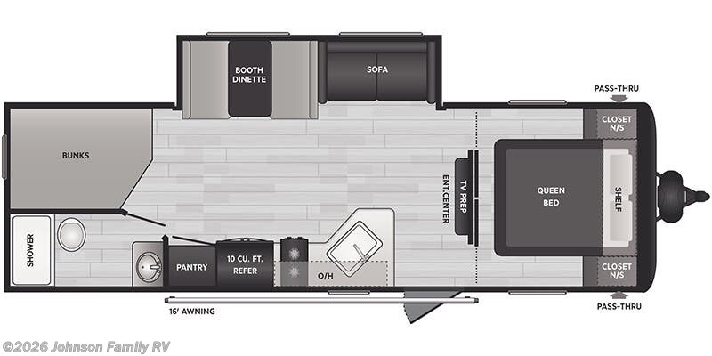 Floorplan of 2025 Keystone Springdale Classic East 261BHC