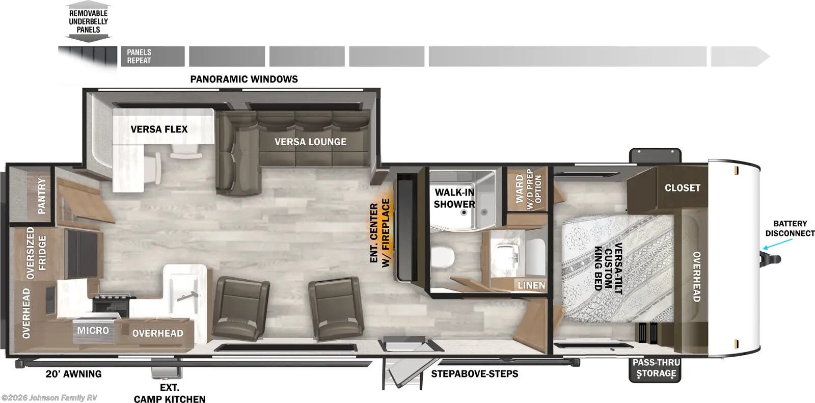 Floorplan of 2026 Forest River Salem 27RK