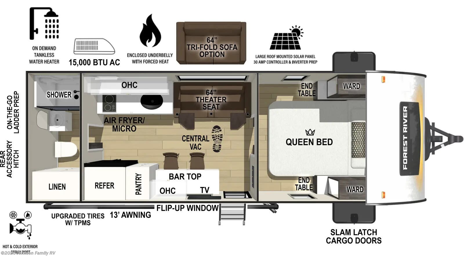 Floorplan of 2026 Forest River R-Pod RP-207
