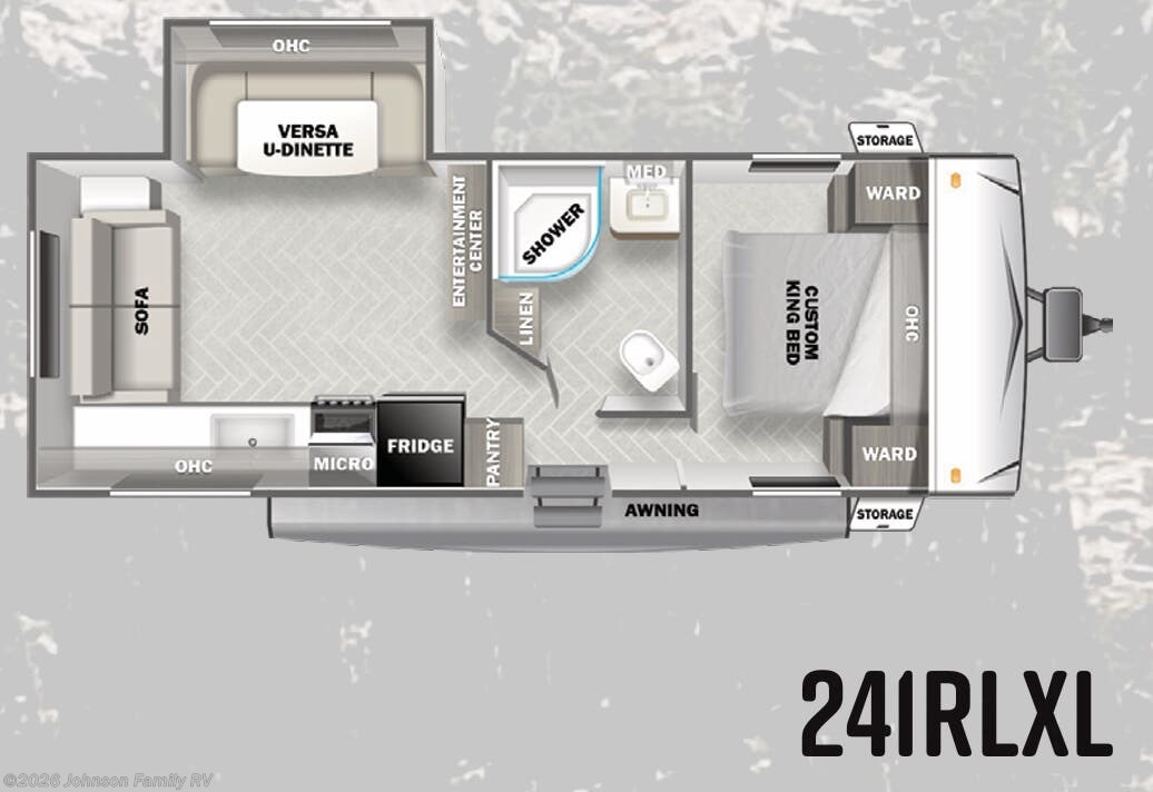 Floorplan of 2023 Forest River Salem 241RLXL