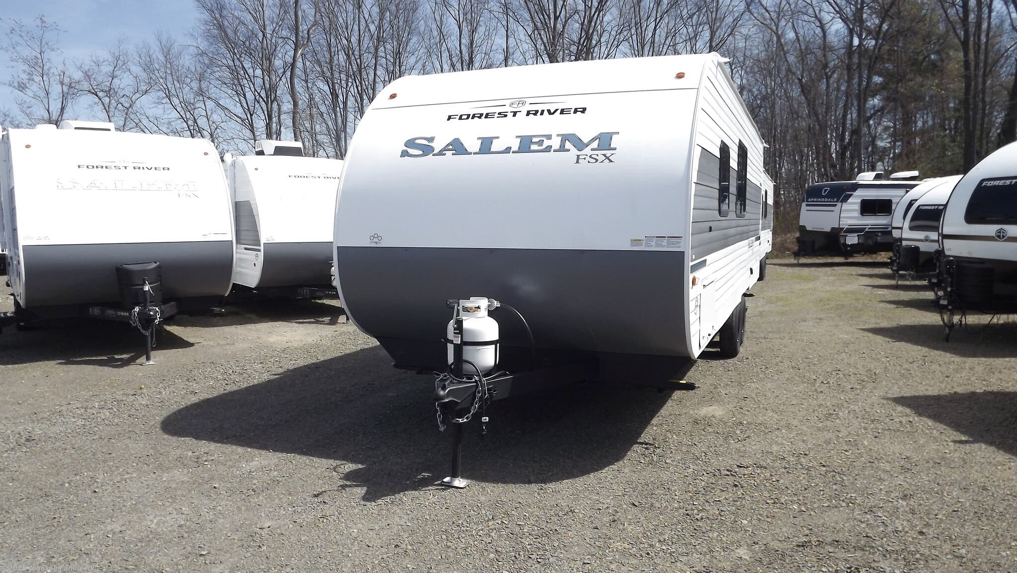 2026 Forest River Salem FSX 233RBLE - New Travel Trailer For Sale by Johnson Family RV in Woodlawn, Virginia features Roof Vents, TV, Refrigerator, Converter, Ladder