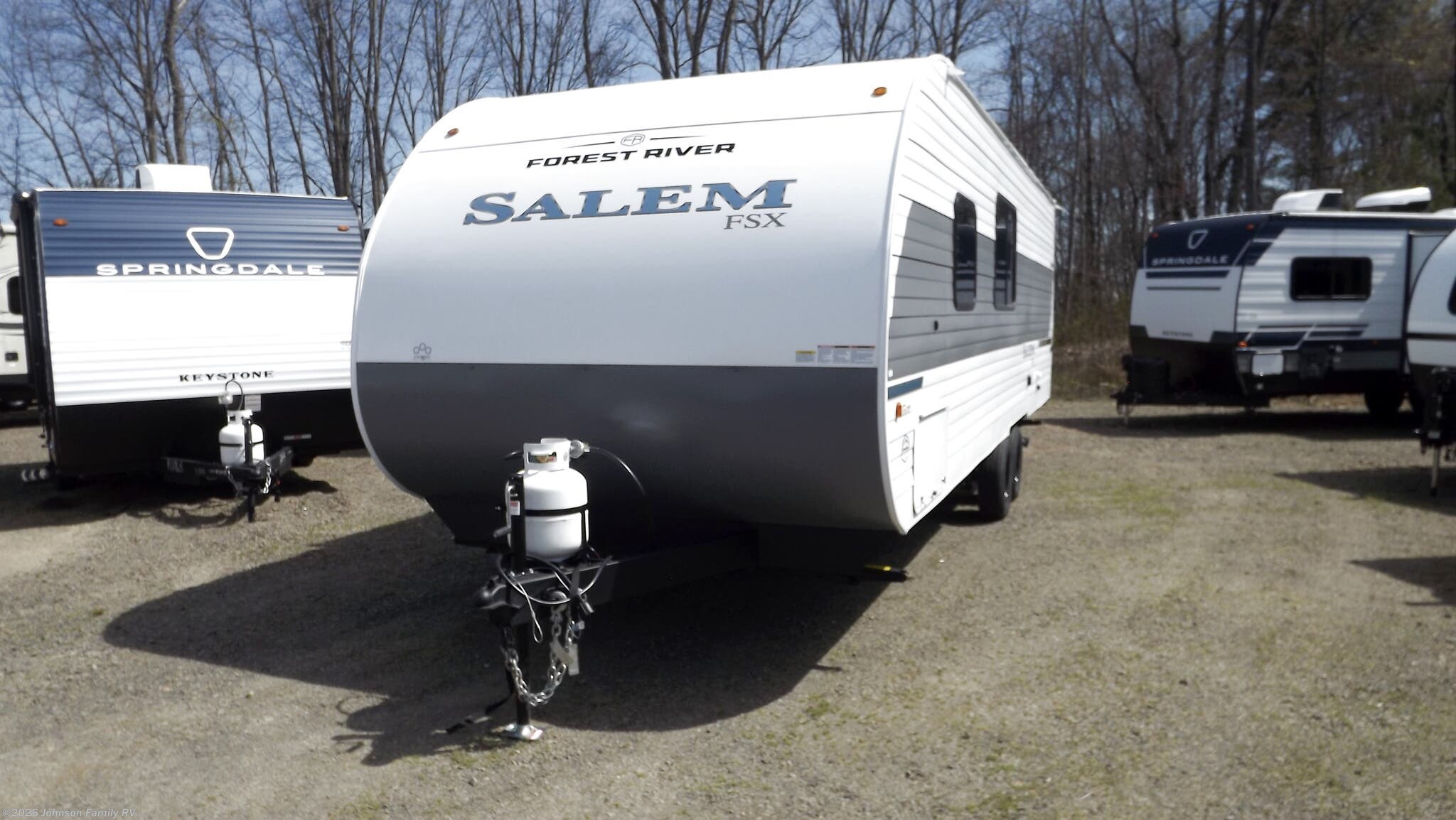 2026 Forest River Salem FSX 266BHLE - New Travel Trailer For Sale by Johnson Family RV in Woodlawn, Virginia features TV, Roof Vents, Shower, Roof Deck, Roof Vent