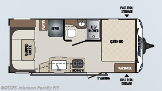 Floorplan of 2020 Keystone Bullet Crossfire 1900RD