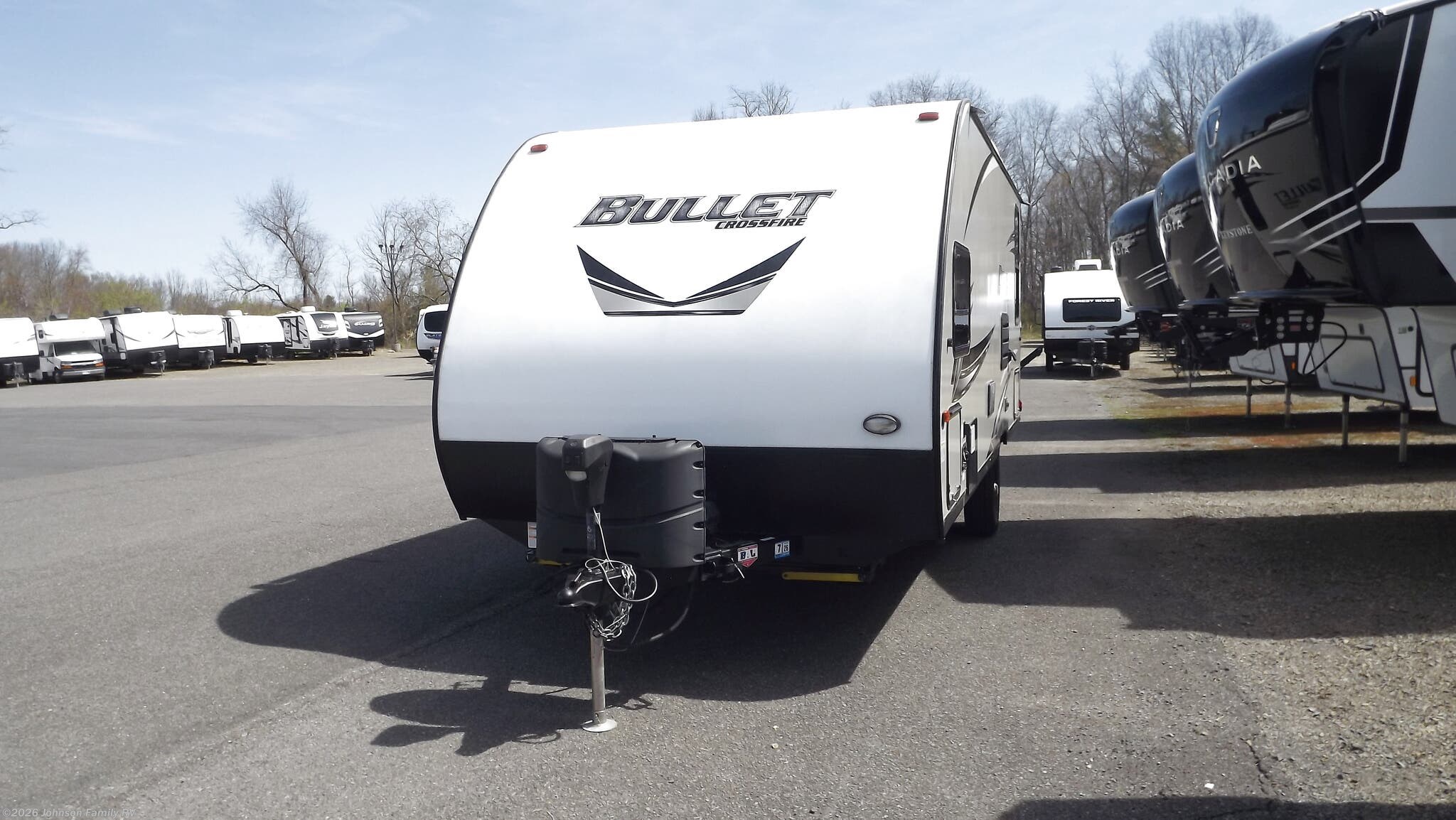 2020 Keystone Bullet Crossfire 1900RD - Used Travel Trailer For Sale by Johnson Family RV in Woodlawn, Virginia features Stabilizer Jacks, Air Conditioning, Refrigerator, Leveling Jacks, Stereo System