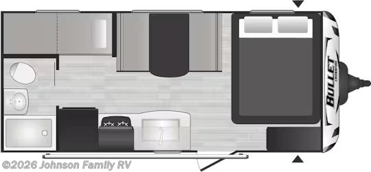 Floorplan of 2021 Keystone Bullet Crossfire 1700BH