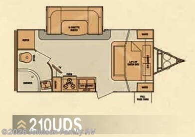 Floorplan of 2014 Cruiser RV Fun Finder 210UDS