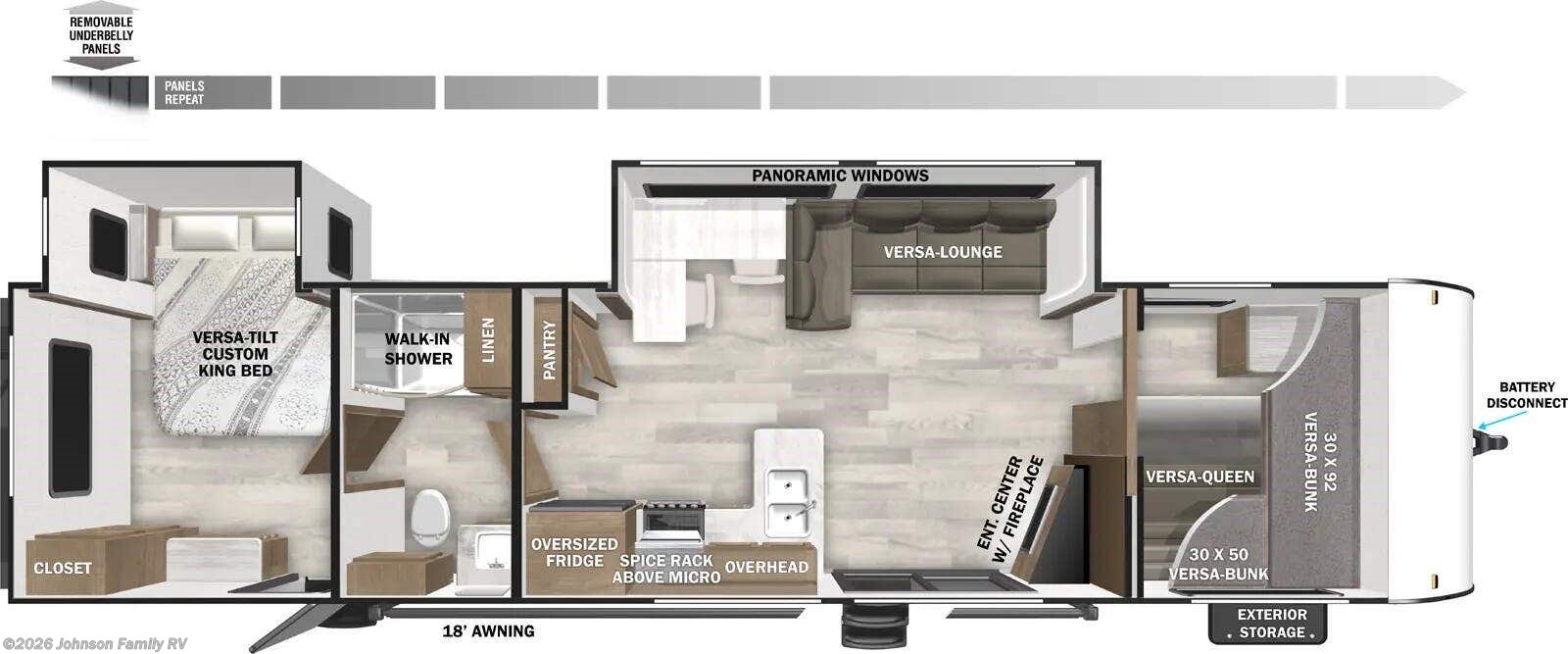 Floorplan of 2026 Forest River Salem 36VBDS