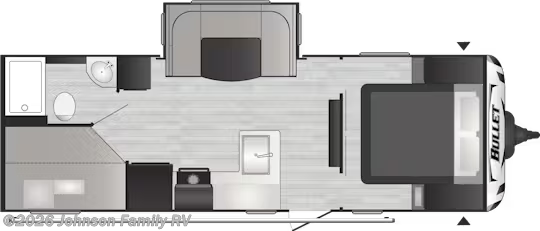 Floorplan of 2021 Keystone Bullet Crossfire 2430BH