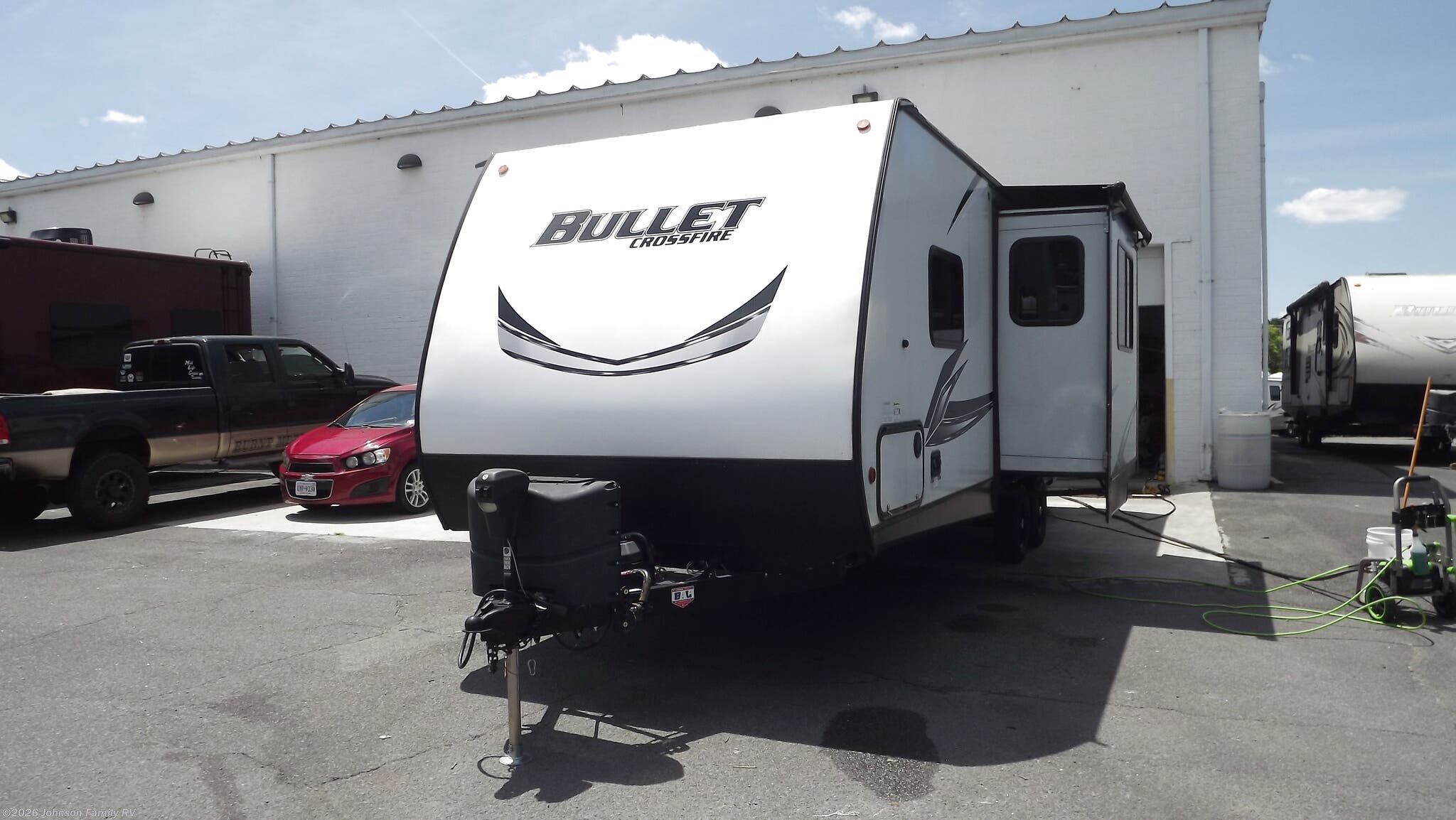 2021 Keystone Bullet Crossfire 2430BH - Used Travel Trailer For Sale by Johnson Family RV in Woodlawn, Virginia features Stabilizer Jacks, Murphy Bed, TV, Stereo System, Oven