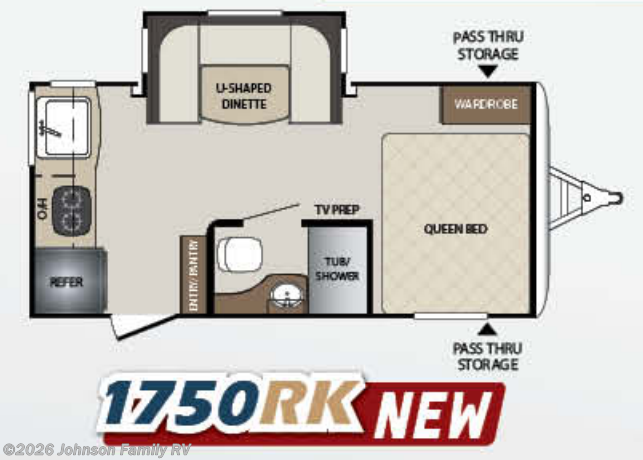 Floorplan of 2017 Keystone Bullet Crossfire 1750RK