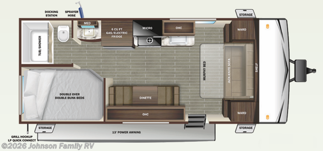 Floorplan of 2023 Starcraft Autumn Ridge 20MB