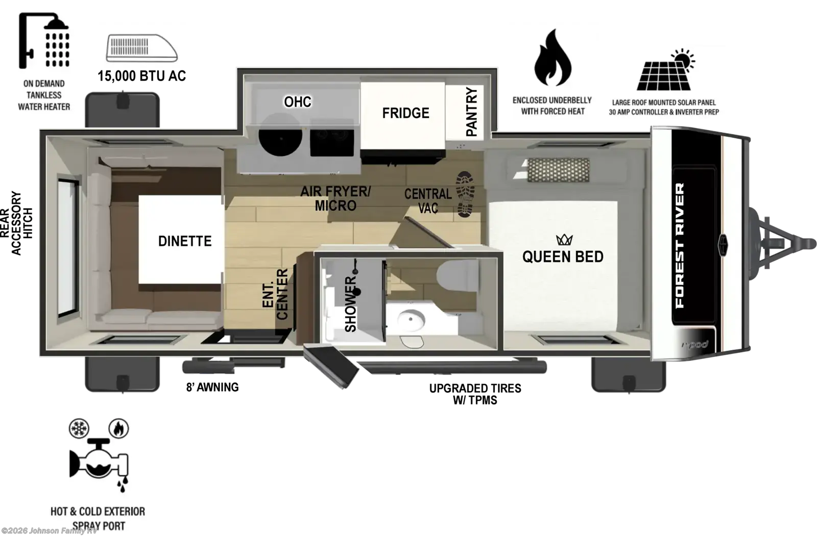 Floorplan of 2027 Forest River R-Pod RP-190