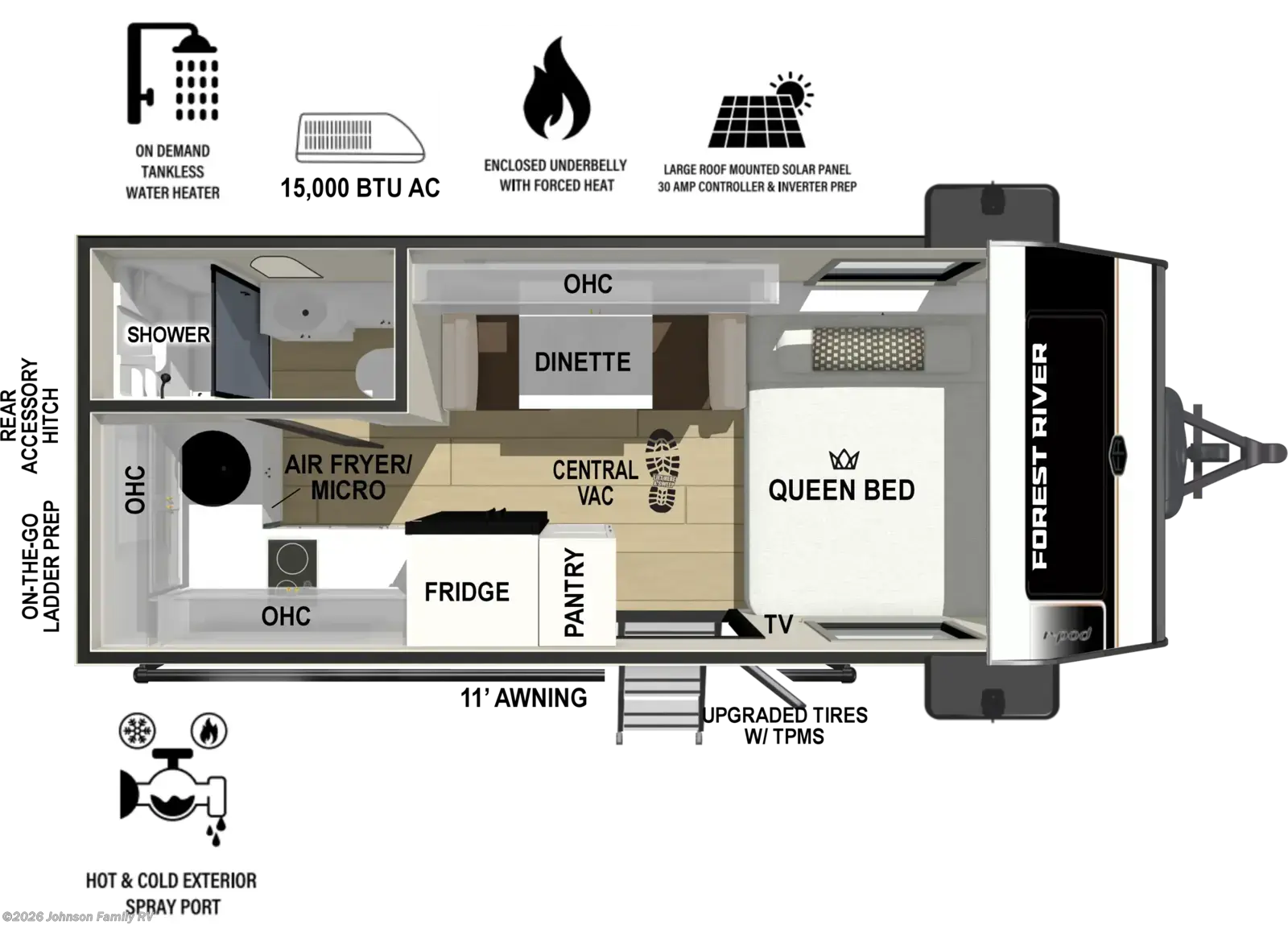 Floorplan of 2027 Forest River R-Pod RP-194