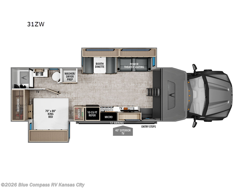 2026 Grand Design Lineage Series F 31ZW - New Class C For Sale by Blue Compass RV Kansas City in Grain Valley, Missouri features Slideout