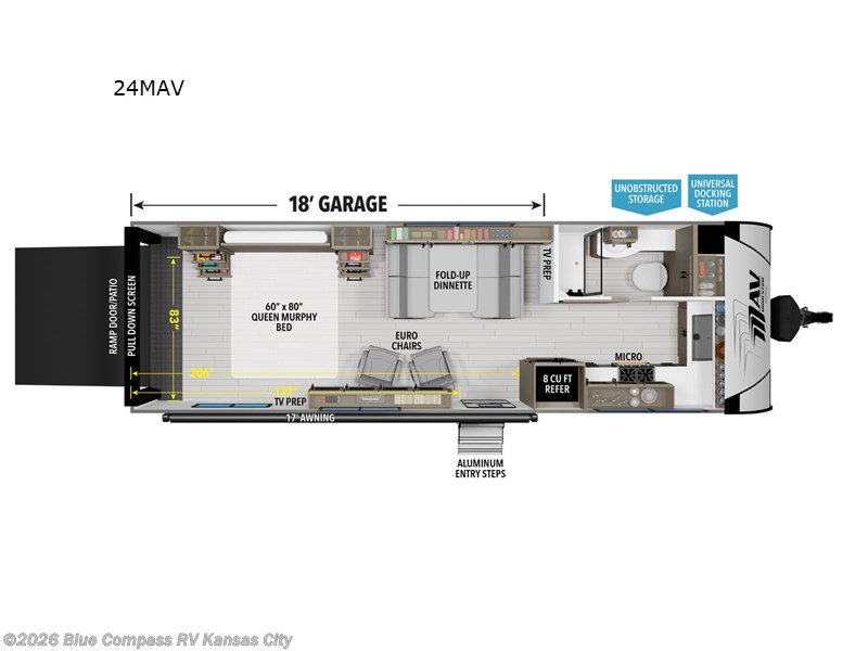 2026 Grand Design Momentum MAV 24MAV - New Toy Hauler For Sale by Blue Compass RV Kansas City in Grain Valley, Missouri