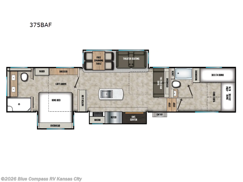 2026 Coachmen Chaparral 375BAF - New Fifth Wheel For Sale by Blue Compass RV Kansas City in Grain Valley, Missouri features Slideout