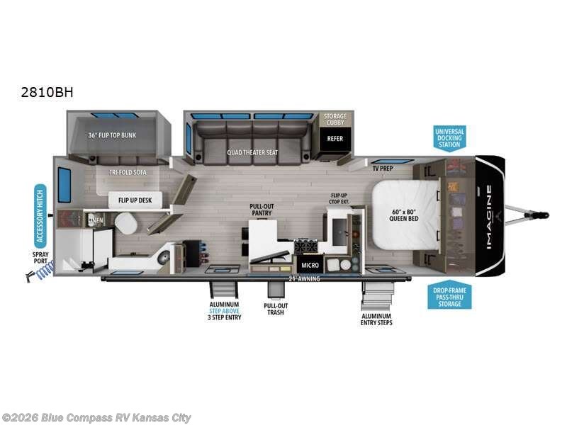 2026 Grand Design Imagine 2810BH - New Travel Trailer For Sale by Blue Compass RV Kansas City in Grain Valley, Missouri features Slideout