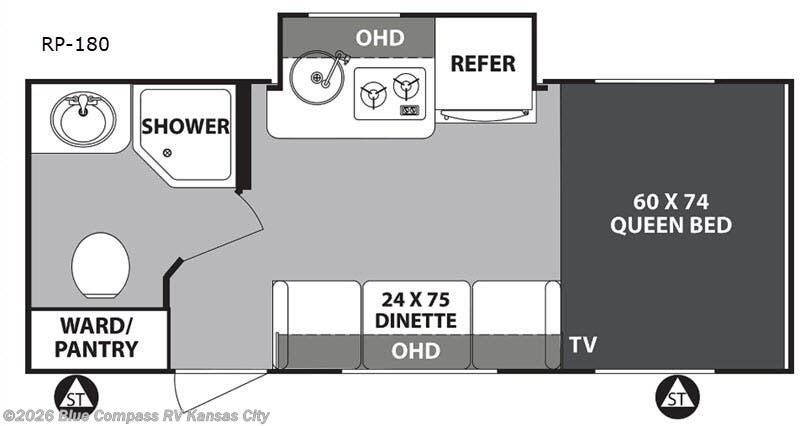 2020 Forest River R Pod 180 - Used Travel Trailer For Sale by Blue Compass RV Kansas City in Grain Valley, Missouri features Slideout