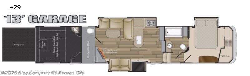 2019 Heartland Road Warrior 429 - Used Toy Hauler For Sale by Blue Compass RV Kansas City in Grain Valley, Missouri features Slideout