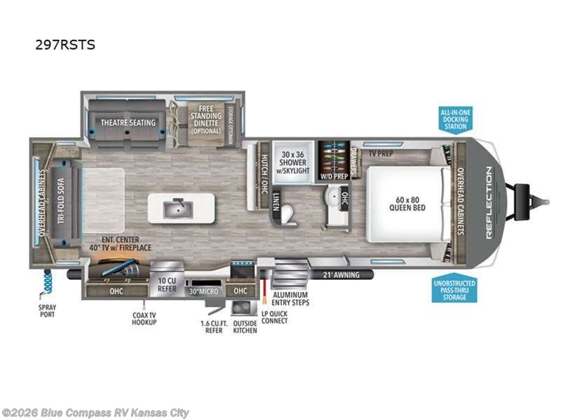 2023 Grand Design Reflection 297RSTS - Used Travel Trailer For Sale by Blue Compass RV Kansas City in Grain Valley, Missouri features Slideout