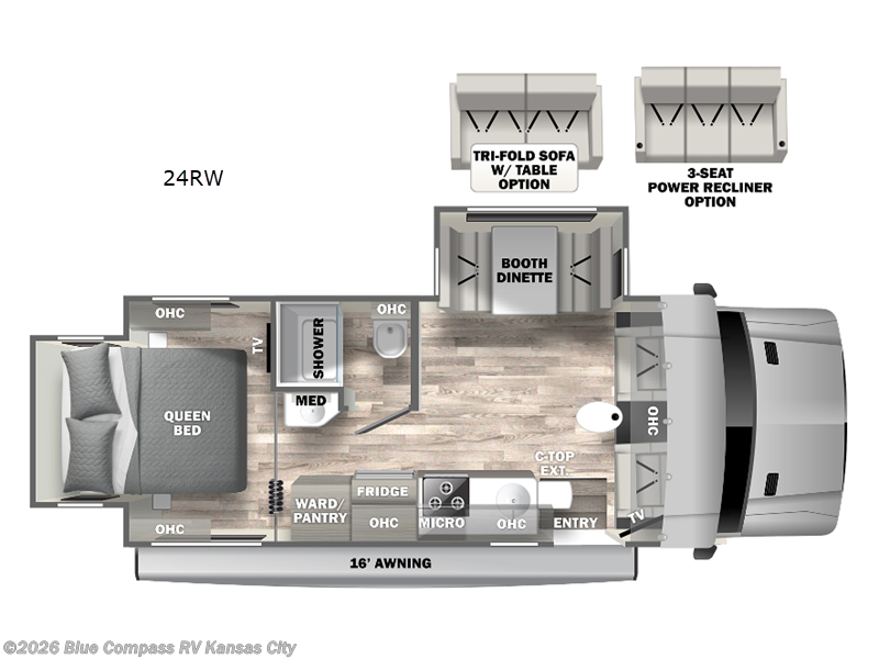 2022 Dynamax Corp isata 3 24FW - Used Class C For Sale by Blue Compass RV Kansas City in Grain Valley, Missouri features Slideout