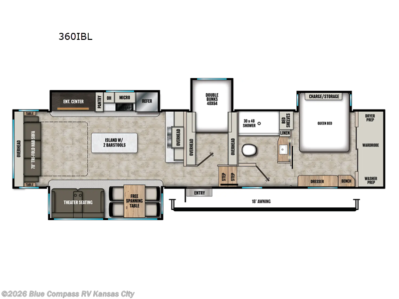 2027 Coachmen Chaparral 360IBL - New Fifth Wheel For Sale by Blue Compass RV Kansas City in Grain Valley, Missouri features Slideout