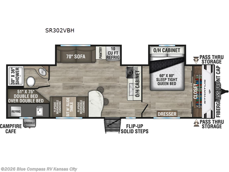2025 Venture RV Stratus SR302VBH - Used Travel Trailer For Sale by Blue Compass RV Kansas City in Grain Valley, Missouri features Slideout