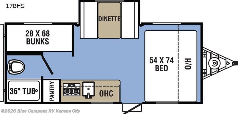 2019 Coachmen Clipper Ultra-Lite 17BHS - Used Travel Trailer For Sale by Blue Compass RV Kansas City in Grain Valley, Missouri features Slideout
