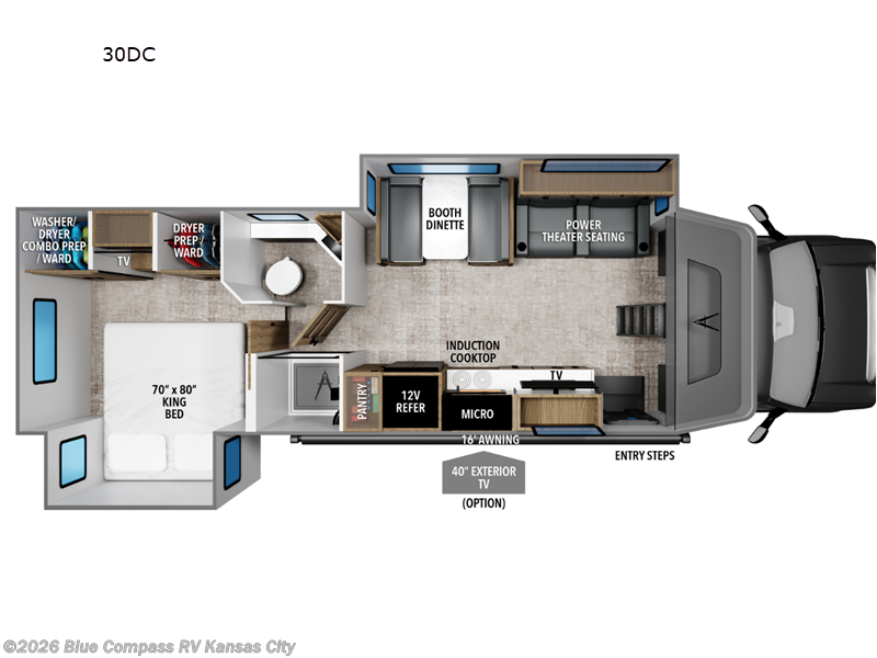 2027 Grand Design Lineage Series E 30DC - New Class C For Sale by Blue Compass RV Kansas City in Grain Valley, Missouri features Slideout