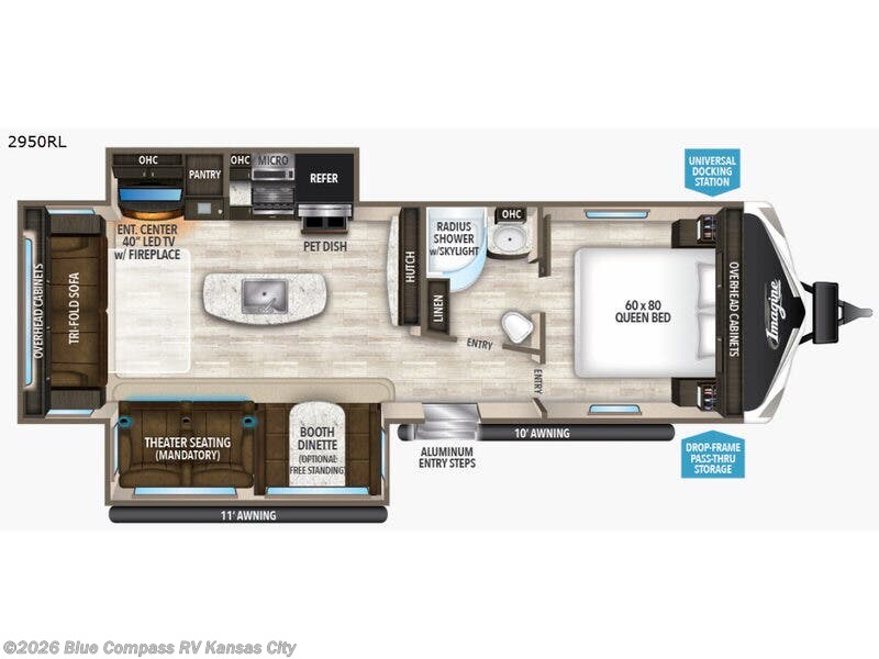 2017 Grand Design Imagine 2950RL - Used Travel Trailer For Sale by Blue Compass RV Kansas City in Grain Valley, Missouri features Slideout