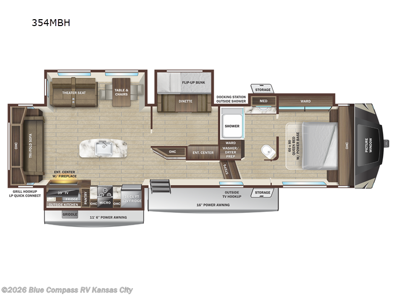 2023 Highland Ridge Roamer RF354MBH - Used Fifth Wheel For Sale by Blue Compass RV Kansas City in Grain Valley, Missouri features Slideout