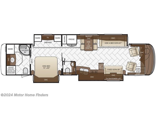 2018 Newmar Mountain Aire 4047 floorplan image