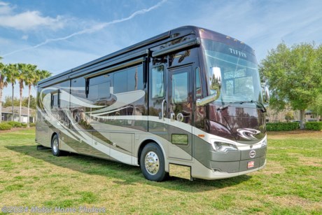 &lt;p class=&quot;MsoNormal&quot;&gt;As Tiffin says, &amp;ldquo;Everything is Included Except the Destination&amp;rdquo;.&lt;span style=&quot;mso-spacerun: yes;&quot;&gt;&amp;nbsp; &lt;/span&gt;And this is a stunning coach with an impressive list of standard features to start with but the current, and only, owner added an additional $40K of Tiffin upgrades and has always kept her stored in a Climate Controlled, Indoor Garage.&lt;/p&gt;
&lt;p class=&quot;MsoNormal&quot; style=&quot;margin-bottom: 0in; line-height: normal; mso-layout-grid-align: none; text-autospace: none;&quot;&gt;This Tiffin Allegro Bus 40IP is a Quad Slide, All Electric, Bath and a Half Coach.&lt;span style=&quot;mso-spacerun: yes;&quot;&gt;&amp;nbsp; &lt;/span&gt;She is powered by the Cummins L9 450HP Diesel w/Side Mounted Cooling Package, rides on Raised Rail Powerglide Chassis w/&lt;span style=&quot;mso-bidi-font-family: Calibri; mso-bidi-theme-font: minor-latin;&quot;&gt;Combination Valid Air Leveling System/HWH Hydraulic Leveling Jacks and is mated to the Allison MH3000 6 Speed Auto.&lt;/span&gt;&lt;span style=&quot;mso-bidi-font-family: Calibri; mso-bidi-theme-font: minor-latin;&quot;&gt;&amp;nbsp;&lt;/span&gt;&lt;/p&gt;
&lt;p class=&quot;MsoNormal&quot; style=&quot;margin-bottom: 0in; line-height: normal; mso-layout-grid-align: none; text-autospace: none;&quot;&gt;&lt;span style=&quot;mso-bidi-font-family: Calibri; mso-bidi-theme-font: minor-latin;&quot;&gt;She looks gorgeous inside and out with her White Mahogany Full Body Paint Gen 10 FBP, Latte Interior, Silkworm Ultraleather Furniture, Glazed Honey Natural Cherry Cabinets, Glossy Porcelain Wood Tile Floor and her Aluminum Wheels.&lt;/span&gt;&lt;/p&gt;
&lt;p class=&quot;MsoNormal&quot; style=&quot;margin-bottom: 0in; line-height: normal; mso-layout-grid-align: none; text-autospace: none;&quot;&gt;The cockpit of this coach starts with a&lt;span style=&quot;font-family: &#39;BasisGrotesquePro-Medium&#39;,sans-serif; mso-bidi-font-family: BasisGrotesquePro-Medium;&quot;&gt; &lt;/span&gt;&lt;span style=&quot;font-family: &#39;BasisGrotesquePro-OffWhite&#39;,sans-serif; mso-bidi-font-family: BasisGrotesquePro-OffWhite;&quot;&gt;Deadbolt Front Entrance Door, a Keyless Entry Door System and Keyless Component Door Locks, Ultraleather Power Driver and Passenger Seats w/Lumbar Support (the latter also has a Power Footrest), Driver Side Power Window, Power Solar/Privacy Windshield and Cockpit Shades, Color Rear-view Monitor System with Side-view Cameras Activated by Turn Signals, Heated Chrome Power Mirrors with Remote Adjustments, &lt;/span&gt;&lt;span style=&quot;mso-bidi-font-family: Calibri; mso-bidi-theme-font: minor-latin;&quot;&gt;Cruise Control, VIP Smart Wheel, &lt;/span&gt;&lt;span style=&quot;font-family: &#39;BasisGrotesquePro-OffWhite&#39;,sans-serif; mso-bidi-font-family: BasisGrotesquePro-OffWhite;&quot;&gt;360 Camera View (w/JBL Sound System and Advanced Monitor), Mobileye Collision Avoidance System, In-dash Navigation System and a Digital Instrument Cluster.&lt;/span&gt;&lt;span style=&quot;font-family: &#39;BasisGrotesquePro-OffWhite&#39;,sans-serif; mso-bidi-font-family: BasisGrotesquePro-OffWhite;&quot;&gt;&amp;nbsp;&lt;/span&gt;&lt;/p&gt;
&lt;p class=&quot;MsoNormal&quot; style=&quot;margin-bottom: 0in; line-height: normal; mso-layout-grid-align: none; text-autospace: none;&quot;&gt;&lt;span style=&quot;font-family: &#39;BasisGrotesquePro-OffWhite&#39;,sans-serif; mso-bidi-font-family: BasisGrotesquePro-OffWhite;&quot;&gt;The interior includes Soft Touch Vinyl Ceiling, Power Solar and Privacy Shades, Traditional Slide Out Fascia, LED Lighting, Heated Porcelain Tile Flooring, a Fireplace, Power Theatre Seating, a Dinette Computer Workstation, and Dinette OH Cabinetry.&lt;/span&gt;&lt;span style=&quot;font-family: &#39;BasisGrotesquePro-OffWhite&#39;,sans-serif; mso-bidi-font-family: BasisGrotesquePro-OffWhite;&quot;&gt;&amp;nbsp;&lt;/span&gt;&lt;/p&gt;
&lt;p class=&quot;MsoNormal&quot; style=&quot;margin-bottom: 0in; line-height: normal; mso-layout-grid-align: none; text-autospace: none;&quot;&gt;&lt;span style=&quot;font-family: &#39;BasisGrotesquePro-OffWhite&#39;,sans-serif; mso-bidi-font-family: BasisGrotesquePro-OffWhite;&quot;&gt;Technology includes the JBL Surround Sound System with Sound Bar, Hi/Lo Voltage Protection, Winegard Connect, Solar Prep, 4 TVs (Front OH, Televator in Living Room, Bedroom and Exterior), In-Motion Low Profile Sat Dish, Prewired for Traveler Satellite, &lt;/span&gt;&lt;span style=&quot;font-family: &#39;BasisGrotesquePro-Medium&#39;,sans-serif; mso-bidi-font-family: BasisGrotesquePro-Medium;&quot;&gt;M&lt;/span&gt;&lt;span style=&quot;font-family: &#39;BasisGrotesquePro-OffWhite&#39;,sans-serif; mso-bidi-font-family: BasisGrotesquePro-OffWhite;&quot;&gt;ultiplex Lighting System, 10&quot; Spyder Control System, and a Digital TV Antenna.&lt;/span&gt;&lt;span style=&quot;font-family: BasisGrotesquePro-Medium, sans-serif;&quot;&gt;&amp;nbsp;&lt;/span&gt;&lt;/p&gt;
&lt;p class=&quot;MsoNormal&quot; style=&quot;margin-bottom: 0in; line-height: normal; mso-layout-grid-align: none; text-autospace: none;&quot;&gt;&lt;span style=&quot;font-family: &#39;BasisGrotesquePro-Medium&#39;,sans-serif; mso-bidi-font-family: BasisGrotesquePro-Medium;&quot;&gt;The Galley has &lt;/span&gt;&lt;span style=&quot;font-family: &#39;BasisGrotesquePro-OffWhite&#39;,sans-serif; mso-bidi-font-family: BasisGrotesquePro-OffWhite;&quot;&gt;Polished Solid Surface Countertops with Sink Covers, Expand-An-Island, Stainless Steel Double Bowl Sink, 2 1/2&quot; Deep Lighted Toe Kick, LED Lighting Above Countertop, Single Lever Sink Faucet with Built-in Sprayer, Residential Refrigerator w/Wood Panels, 2 Burner Induction Cooktop w/Solid Surface Cover, Convection Microwave with Exterior Venting, Dishwasher, a Galley Window, and a Central Vacuum Cleaner with VacPan.&lt;/span&gt;&lt;span style=&quot;font-family: &#39;BasisGrotesquePro-OffWhite&#39;,sans-serif; mso-bidi-font-family: BasisGrotesquePro-OffWhite;&quot;&gt;&amp;nbsp;&lt;/span&gt;&lt;/p&gt;
&lt;p class=&quot;MsoNormal&quot; style=&quot;margin-bottom: 0in; line-height: normal; mso-layout-grid-align: none; text-autospace: none;&quot;&gt;&lt;span style=&quot;font-family: &#39;BasisGrotesquePro-OffWhite&#39;,sans-serif; mso-bidi-font-family: BasisGrotesquePro-OffWhite;&quot;&gt;There is a Half Bath Mid Ship before you enter the Bedroom.&lt;/span&gt;&lt;span style=&quot;font-family: &#39;BasisGrotesquePro-OffWhite&#39;,sans-serif; mso-bidi-font-family: BasisGrotesquePro-OffWhite;&quot;&gt;&amp;nbsp;&lt;/span&gt;&lt;/p&gt;
&lt;p class=&quot;MsoNormal&quot; style=&quot;margin-bottom: 0in; line-height: normal; mso-layout-grid-align: none; text-autospace: none;&quot;&gt;&lt;span style=&quot;font-family: &#39;BasisGrotesquePro-OffWhite&#39;,sans-serif; mso-bidi-font-family: BasisGrotesquePro-OffWhite;&quot;&gt;The Bedroom has a Power Smart Mattress, a Ceiling Fan, the TV/Blu-Ray and Receiver, Solid Surface Nightstand Tops, Solar and Privacy Shades, Wall Safe, and Bedroom Overhead Cabinets (without Window).&lt;/span&gt;&lt;span style=&quot;font-family: &#39;BasisGrotesquePro-OffWhite&#39;,sans-serif; mso-bidi-font-family: BasisGrotesquePro-OffWhite;&quot;&gt;&amp;nbsp;&lt;/span&gt;&lt;/p&gt;
&lt;p class=&quot;MsoNormal&quot; style=&quot;margin-bottom: 0in; line-height: normal; mso-layout-grid-align: none; text-autospace: none;&quot;&gt;&lt;span style=&quot;font-family: &#39;BasisGrotesquePro-OffWhite&#39;,sans-serif; mso-bidi-font-family: BasisGrotesquePro-OffWhite;&quot;&gt;The Bathroom has a Solid Surface Shower with Glass Door, Medicine Cabinet with Vanity Lights, Skylight and LED Light in Shower, Roof Vent Fan, Electric Flush Toilet and Solid Surface Vanity Top w/Glass Bowls.&lt;/span&gt;&lt;/p&gt;
&lt;p class=&quot;MsoNormal&quot; style=&quot;margin-bottom: 0in; line-height: normal; mso-layout-grid-align: none; text-autospace: none;&quot;&gt;&lt;span style=&quot;font-family: &#39;BasisGrotesquePro-OffWhite&#39;,sans-serif; mso-bidi-font-family: BasisGrotesquePro-OffWhite;&quot;&gt;The Stacked Washer/Dryer is also located in the Bathroom.&lt;/span&gt;&lt;span style=&quot;font-family: &#39;BasisGrotesquePro-OffWhite&#39;,sans-serif; mso-bidi-font-family: BasisGrotesquePro-OffWhite;&quot;&gt;&amp;nbsp;&lt;/span&gt;&lt;/p&gt;
&lt;p class=&quot;MsoNormal&quot; style=&quot;margin-bottom: 0in; line-height: normal; mso-layout-grid-align: none; text-autospace: none;&quot;&gt;&lt;span style=&quot;font-family: &#39;BasisGrotesquePro-OffWhite&#39;,sans-serif; mso-bidi-font-family: BasisGrotesquePro-OffWhite;&quot;&gt;The Mechanicals include the Extraordinaire AC System with Three 15K BTU ACs w/Heat Pumps and she has the Hydronic Heating System.&lt;/span&gt;&lt;span style=&quot;font-family: &#39;BasisGrotesquePro-OffWhite&#39;,sans-serif; mso-bidi-font-family: BasisGrotesquePro-OffWhite;&quot;&gt;&amp;nbsp;&lt;/span&gt;&lt;/p&gt;
&lt;p class=&quot;MsoNormal&quot; style=&quot;margin-bottom: 0in; line-height: normal; mso-layout-grid-align: none; text-autospace: none;&quot;&gt;&lt;span style=&quot;font-family: &#39;BasisGrotesquePro-OffWhite&#39;,sans-serif; mso-bidi-font-family: BasisGrotesquePro-OffWhite;&quot;&gt;She has an Energy Management System, a 50 Amp Service and Electric Power Cord Reel, an Onan 10.0 kw Generator w/Auto Generator Start, (3) Solar Panels and a 2,800W Pure Sine Wave Inverter.&lt;/span&gt;&lt;span style=&quot;font-family: &#39;BasisGrotesquePro-OffWhite&#39;,sans-serif; mso-bidi-font-family: BasisGrotesquePro-OffWhite;&quot;&gt;&amp;nbsp;&lt;/span&gt;&lt;/p&gt;
&lt;p class=&quot;MsoNormal&quot; style=&quot;margin-bottom: 0in; line-height: normal; mso-layout-grid-align: none; text-autospace: none;&quot;&gt;&lt;span style=&quot;font-family: &#39;BasisGrotesquePro-OffWhite&#39;,sans-serif; mso-bidi-font-family: BasisGrotesquePro-OffWhite;&quot;&gt;Exterior features include the Girard Remote Controlled Power Door, Patio and Window Awning Package, Basement Freezer, Dual Fuel Fills, Dual Pane Tinted Windows, Pass-through Basement Storage, Remote Controlled Lockable Swing-out Exterior Storage Doors with Gas Shocks, Docking Lights, Luggage Compartment Lights, Exterior Ground Effects Lighting, Exterior Under Slide Out Lights, 2 Electric Slide Trays, a Ladder and&lt;/span&gt;&lt;span style=&quot;font-family: &#39;BasisGrotesquePro-Medium&#39;,sans-serif; mso-bidi-font-family: BasisGrotesquePro-Medium;&quot;&gt; &lt;/span&gt;&lt;span style=&quot;font-family: &#39;BasisGrotesquePro-OffWhite&#39;,sans-serif; mso-bidi-font-family: BasisGrotesquePro-OffWhite;&quot;&gt;Sewer Hose Storage.&lt;/span&gt;&lt;span style=&quot;font-family: &#39;BasisGrotesquePro-OffWhite&#39;,sans-serif; mso-bidi-font-family: BasisGrotesquePro-OffWhite;&quot;&gt;&amp;nbsp;&lt;/span&gt;&lt;/p&gt;
&lt;p class=&quot;MsoNormal&quot; style=&quot;margin-bottom: 0in; line-height: normal; mso-layout-grid-align: none; text-autospace: none;&quot;&gt;&lt;span style=&quot;font-family: &#39;BasisGrotesquePro-OffWhite&#39;,sans-serif; mso-bidi-font-family: BasisGrotesquePro-OffWhite;&quot;&gt;She is immaculate, loaded and ready to go.&lt;span style=&quot;mso-spacerun: yes;&quot;&gt;&amp;nbsp; &lt;/span&gt;Come and see her and take her home. &lt;span style=&quot;mso-spacerun: yes;&quot;&gt;&amp;nbsp;&lt;/span&gt;You won&amp;rsquo;t be disappointed.&lt;/span&gt;&lt;/p&gt;