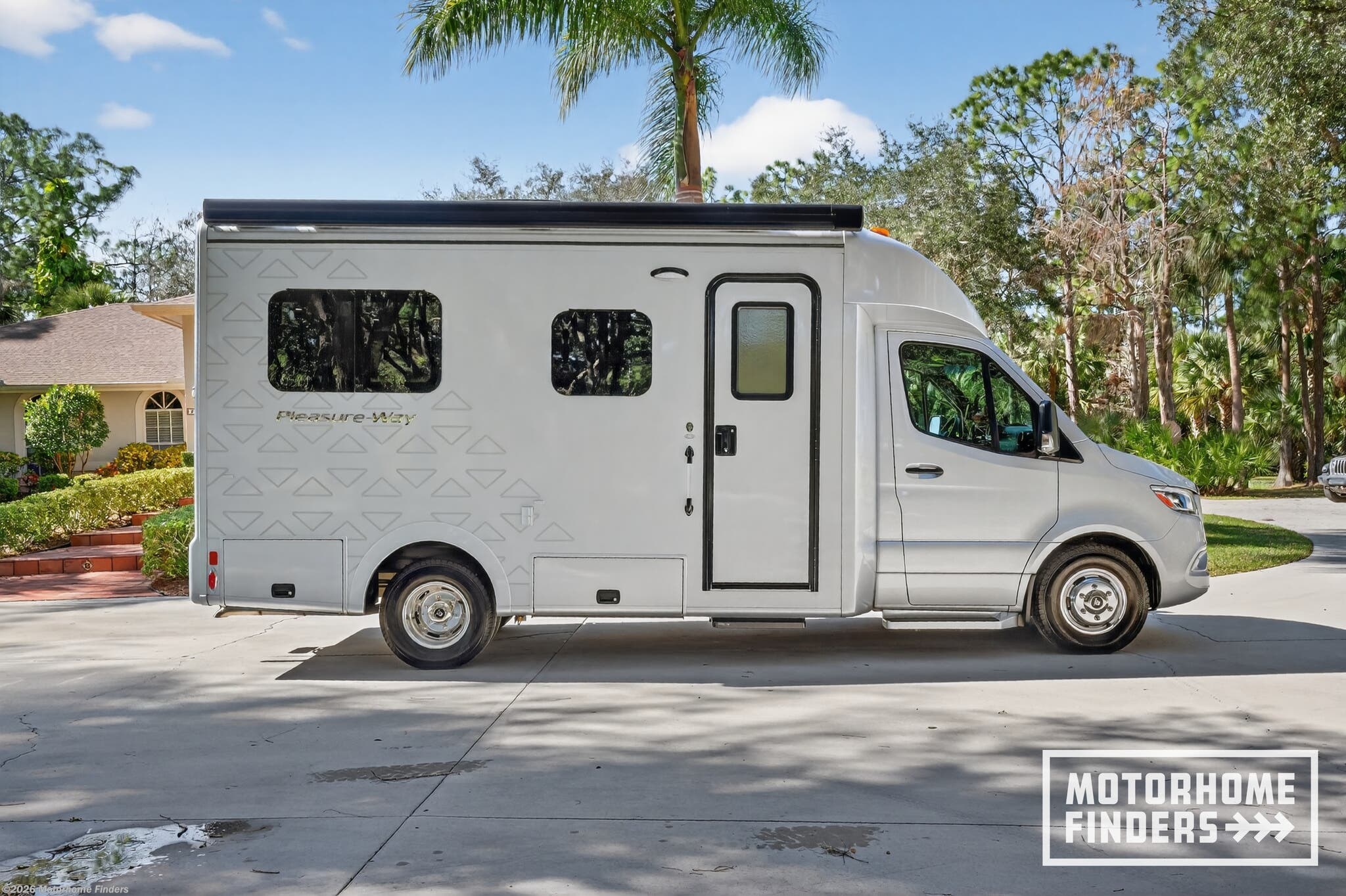 2024 Pleasure-Way Plateau XLTS - Used Class B For Sale by Motorhome Finders in Naples, Florida features Backup Monitor, GPS Navigation, Shower, Generator, Propane