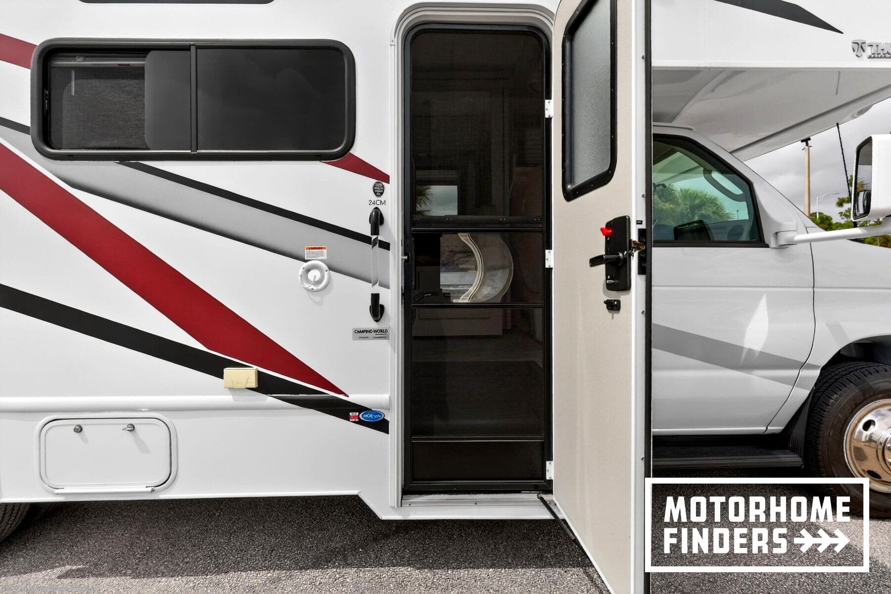 2025 Thor Motor Coach Coleman 24CM - Used Class C For Sale by Motorhome Finders in Port St. Lucie, Florida features Air Conditioning, Microwave, Refrigerator (12V), Stove Top Burner, Queen Mattress