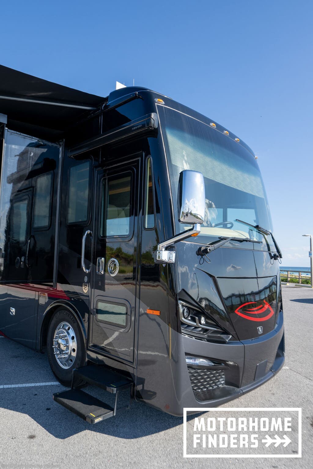 2023 Tiffin Phaeton 40IH - Used Diesel Pusher For Sale by Motorhome Finders in Panama City Beach, Florida features Stove Cover, Power Entrance Step, Hitch, Toilet, Electric Heat