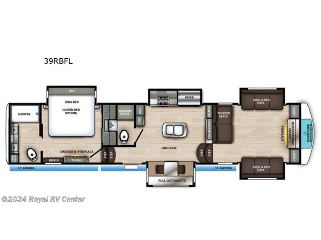 2022 Forest River RiverStone 39RBFL - New Fifth Wheel For Sale by Royal RV & Auto Center in Middlebury, Indiana