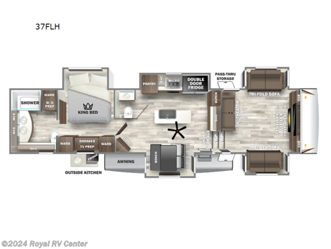 2024 Forest River Sabre 37FLH - New Fifth Wheel For Sale by Royal RV Center in Middlebury, Indiana