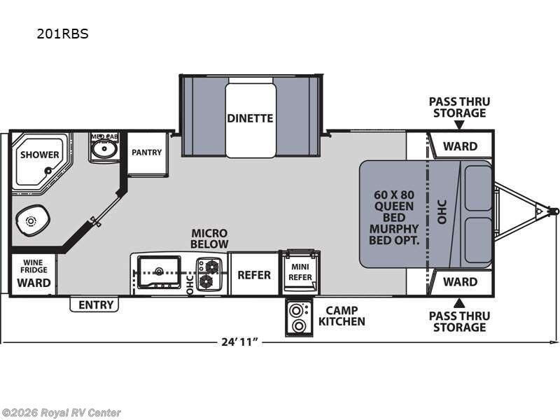 2023 Coachmen Apex Nano 201RBS - Used Travel Trailer For Sale by Royal RV Center in Middlebury, Indiana features Slideout