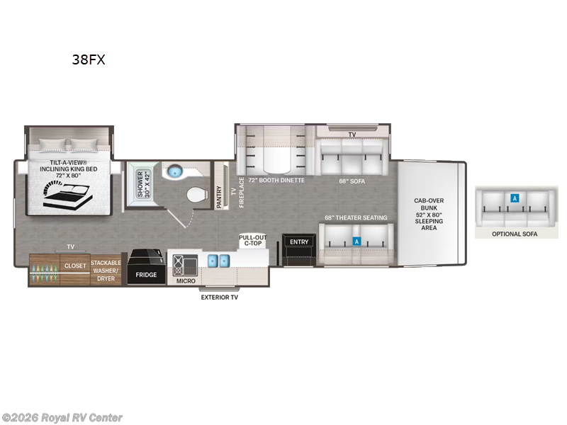 2026 Thor Motor Coach Pasadena 38FX - New Super C For Sale by Royal RV Center in Middlebury, Indiana features Slideout