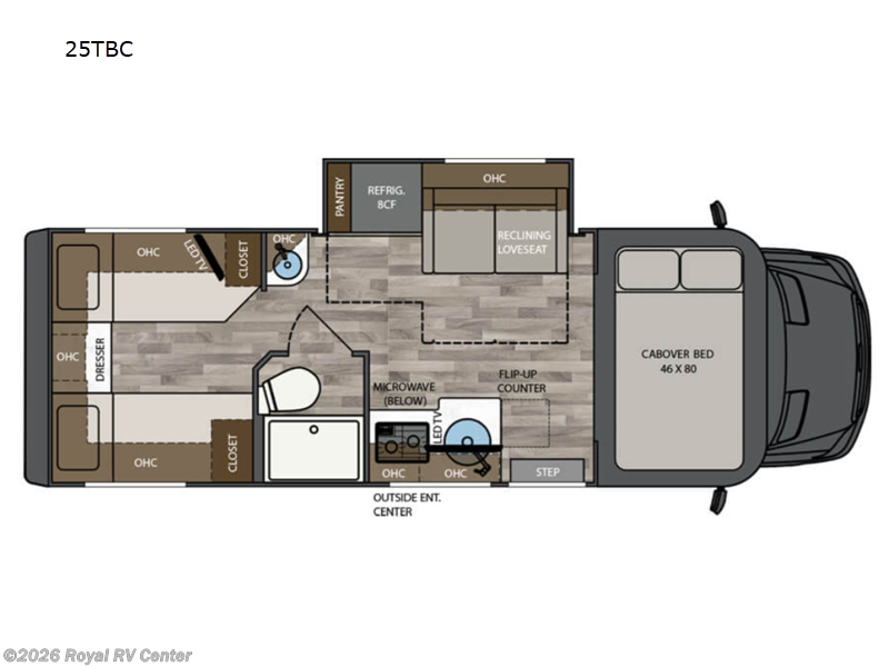 2026 Renegade Vienna 25TBC - New Class C For Sale by Royal RV Center in Middlebury, Indiana features Slideout