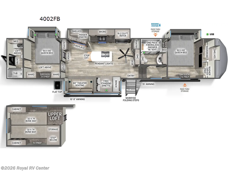 2026 Forest River Sierra 4002FB - New Fifth Wheel For Sale by Royal RV Center in Middlebury, Indiana features Slideout