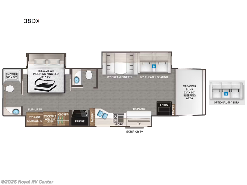 2026 Thor Motor Coach Pasadena 38DX - New Super C For Sale by Royal RV Center in Middlebury, Indiana features Slideout