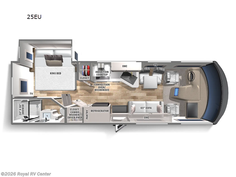 2026 Coachmen Euro 25EU - New Class A For Sale by Royal RV Center in Middlebury, Indiana features Slideout